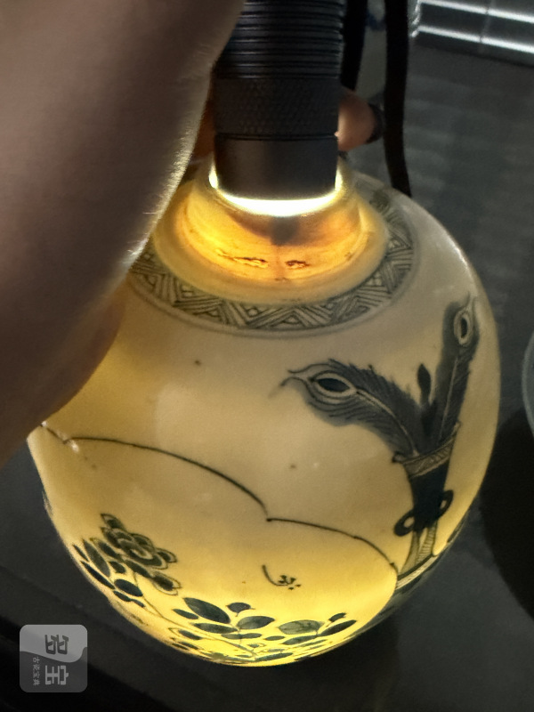 清康熙青花博古瑞兽纹小罐（带木盖） - 图13